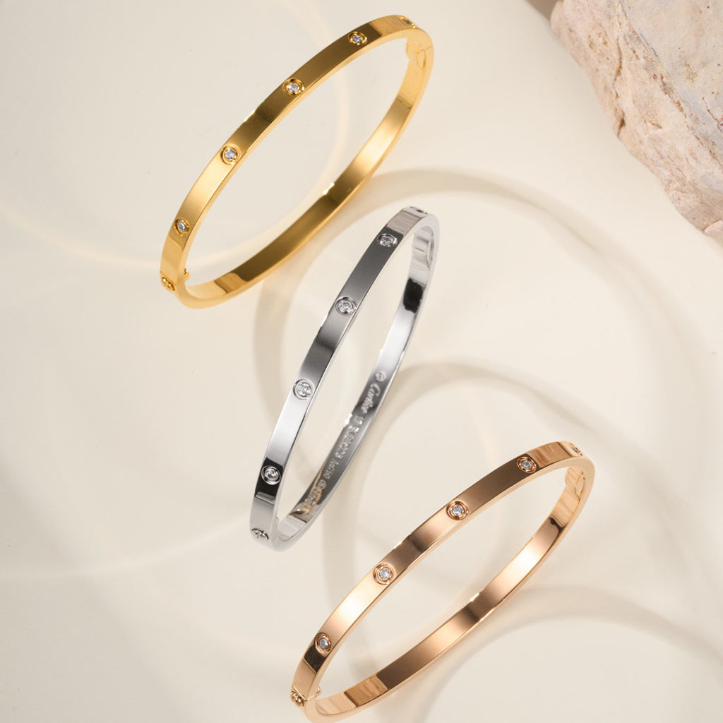 [⭐Shinejoy]LOVE BRACELET 3.65MM 10 DIAMONDS