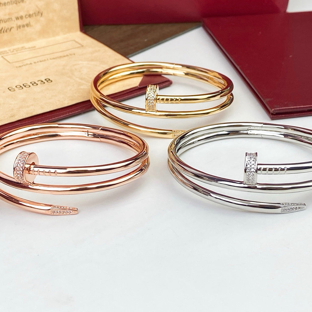 [⭐Shinejoy]JUSTE BRACELET 3.5MM DOUBLE ROW DIAMOND