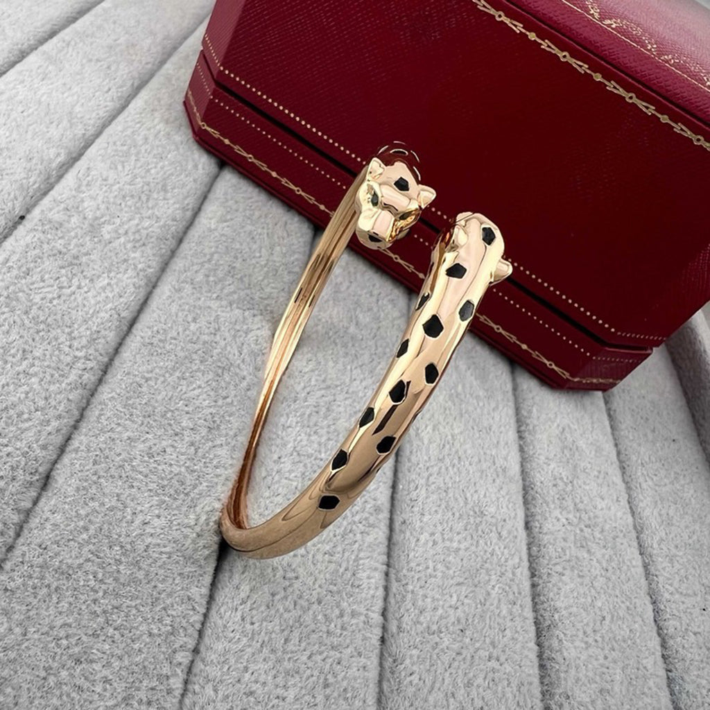 [⭐Shinejoy]PANTHERE DOUBLE HEADED OPEN BRACELET
