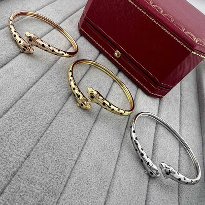 [⭐Shinejoy]PANTHERE DOUBLE HEADED OPEN BRACELET