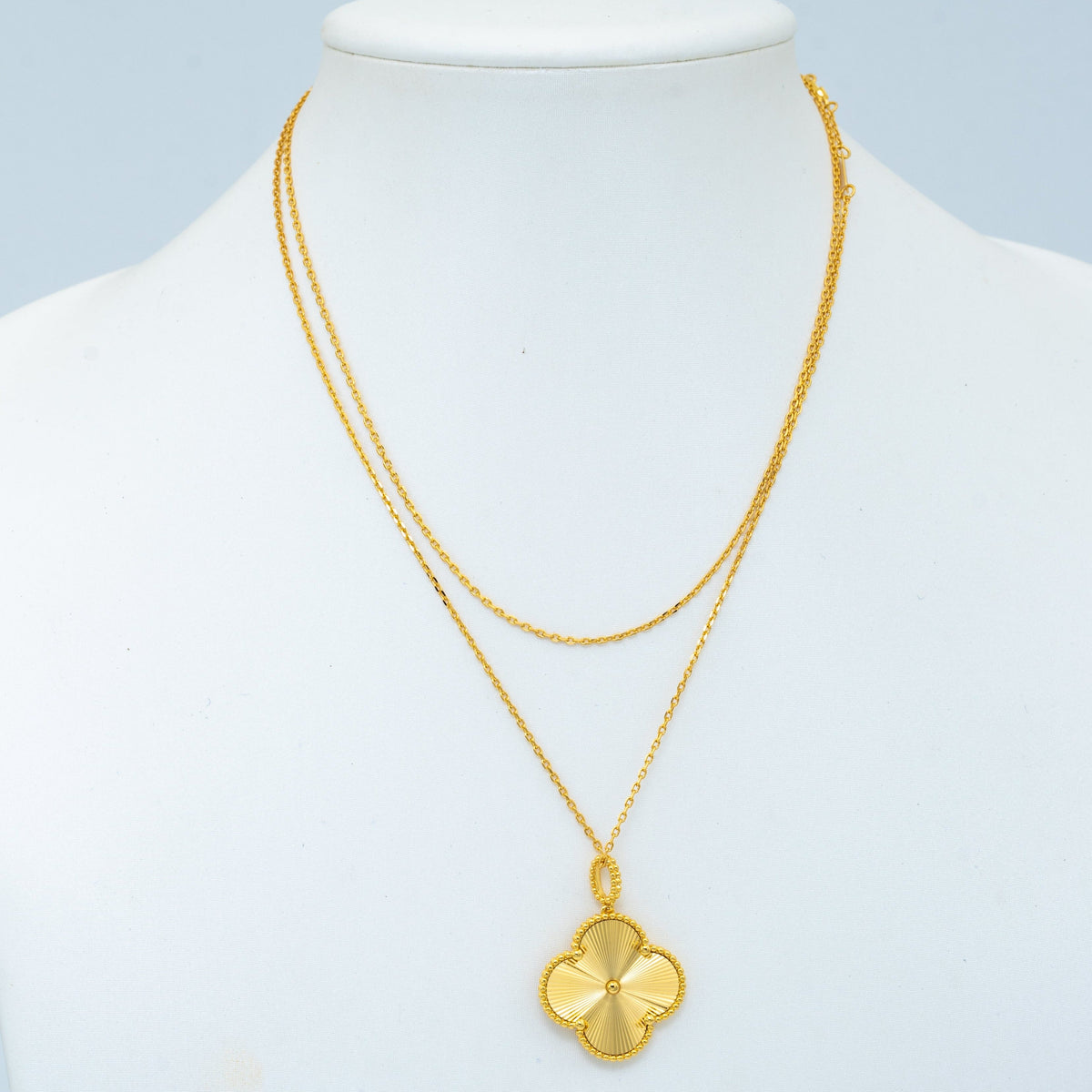 [⭐Shinejoy]CLOVER 25MM PEDANT NECKLACE GOLD