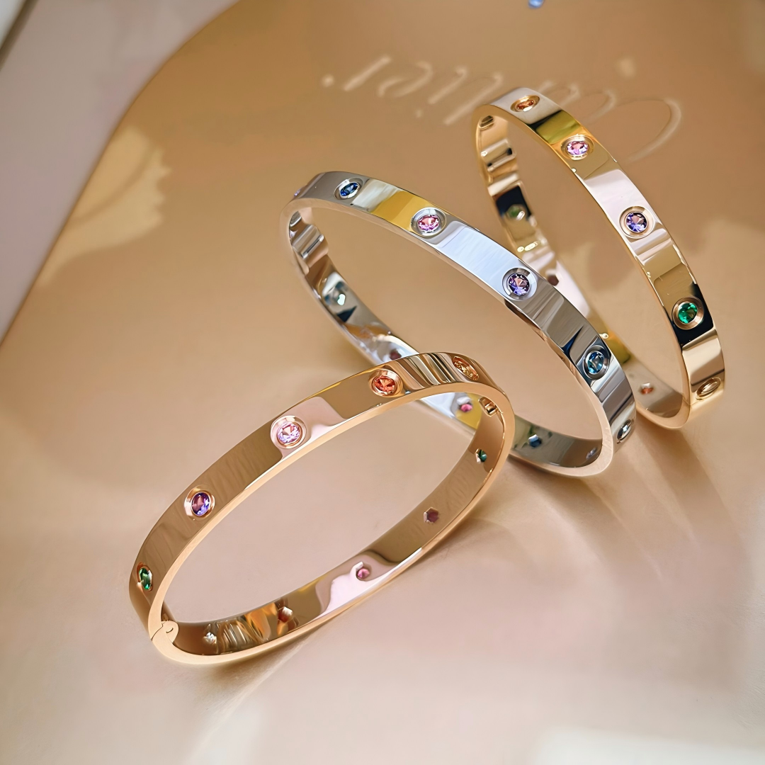 [⭐Shinejoy] 2026 RAINBOW LOVE BRACELET 6.1MM  10 DIAMONDS