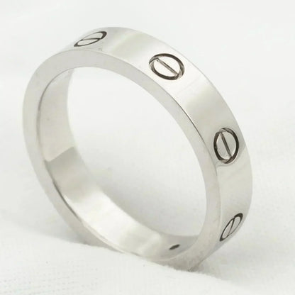 [⭐Shinejoy]LOVE RING 4MM 1 DIAMOND SILVER