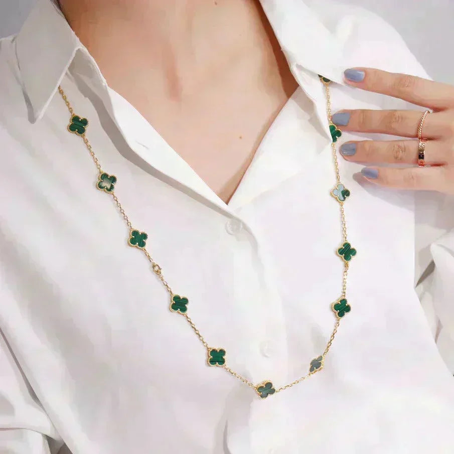 [⭐Shinejoy]CLOVER 20 MOTIFS MALACHITE GOLD