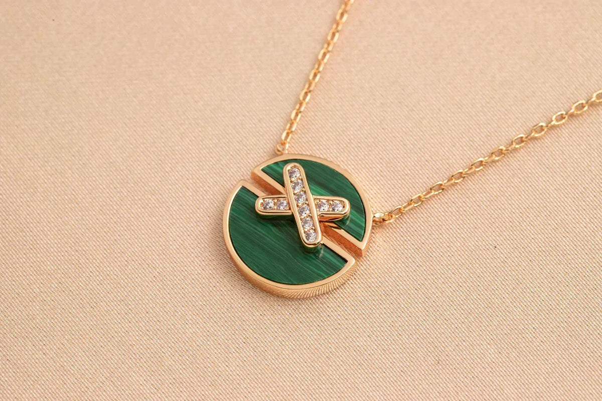 [⭐Shinejoy]JEUX DE ROSE GOLD DIAMOND NECKLACE