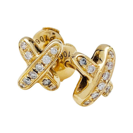 [⭐Shinejoy]JEUX DE GOLD DIAMOND EARRINGS