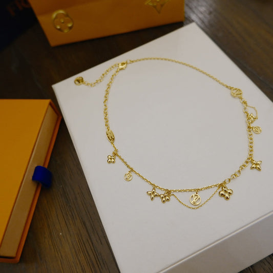 [⭐Shinejoy]BLOOMING SUPPLE NECKLACE BRASS