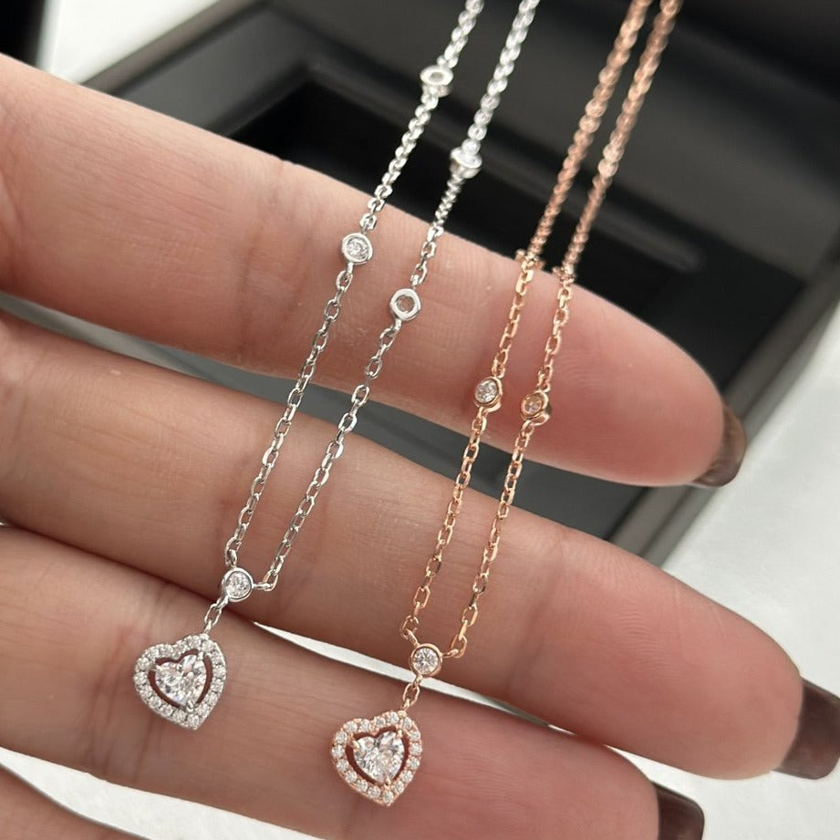 [⭐Shinejoy]JOY HEART DIAMOND NECKLACE
