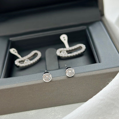 [⭐Shinejoy]MOVE UNO SILVER DIAMOND EARRINGS
