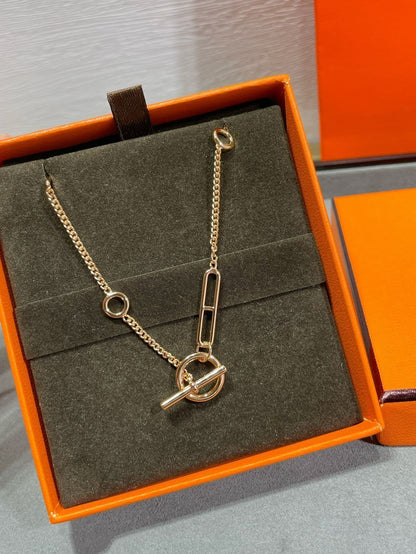 [⭐Shinejoy]HM STERLING CHAINE D'ANCRE HEART
