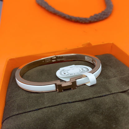 [⭐Shinejoy]CLASSIC HM CLIC WHITE 8MM ENAMEL BRACELET
