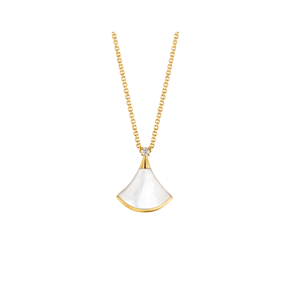 [⭐Shinejoy]DREAM NECKLACE WHITE MOP GOLD 1 DIAMOND