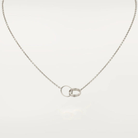 [⭐Shinejoy]LOVE NECKLACE PINK GOLD AND SILVER