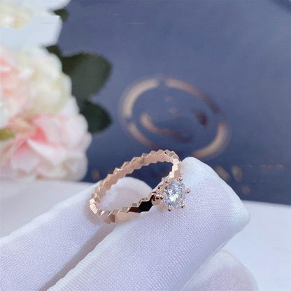 [⭐Shinejoy]BEE LOVE RING PINK GOLD 1 DIAMOND
