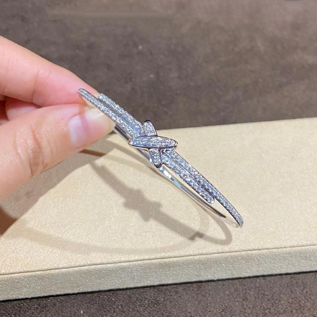 [⭐Shinejoy]JEUX DE BRACELET DIAMONDS SILVER