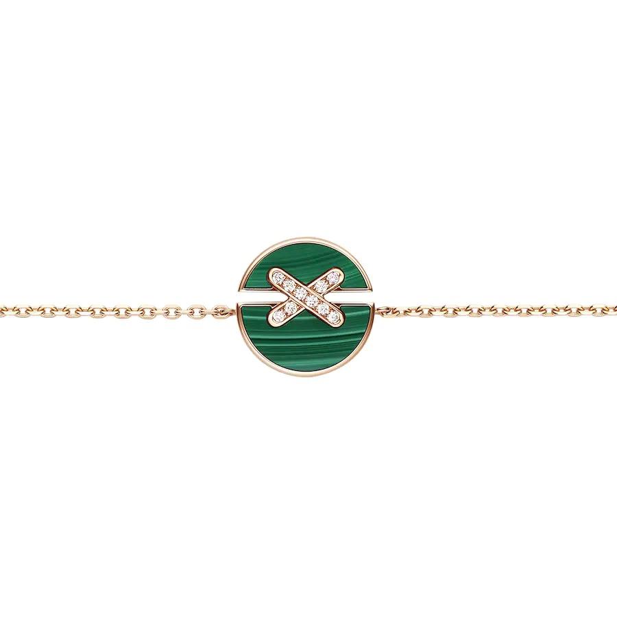 [⭐Shinejoy]JEUX DE BRACELET MALACHITE PINK GOLD DIAMONDS