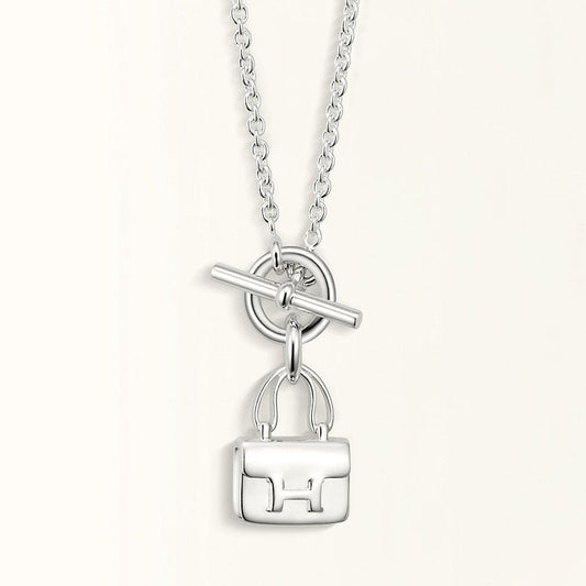 [⭐Shinejoy]POP H PEDANT SILVER NECKLACE