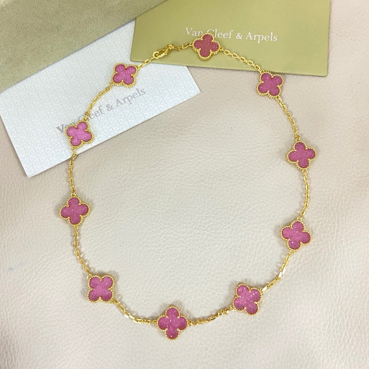 [⭐Shinejoy]CLOVER 10 MOTIFS  NEW BUBBLE PINK ENAMEL