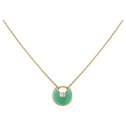 [⭐Shinejoy]AMULETTE GOLD MALACHITE NECKLACE