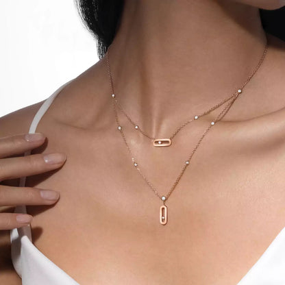 [⭐Shinejoy] Move Uno Diamond Necklace