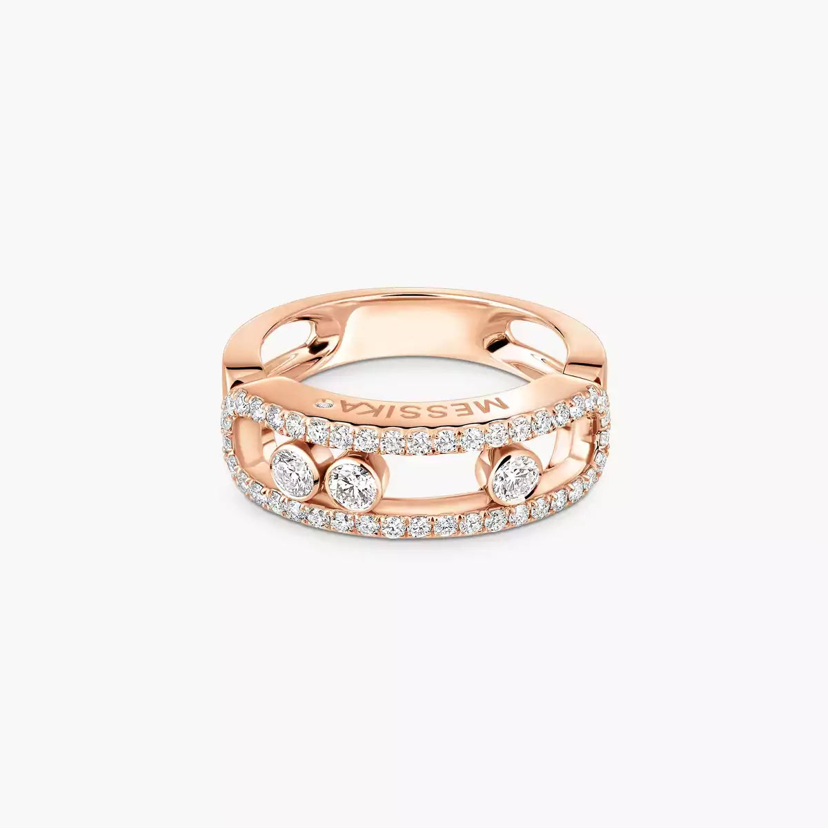 [⭐Shinejoy] Move Gold Diamond Pave_ Ring