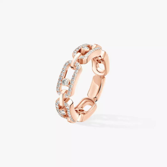 [⭐Shinejoy]Move Link Pave_-Set Diamond Ring in Gold