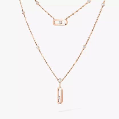 [⭐Shinejoy] Move Uno Diamond Necklace