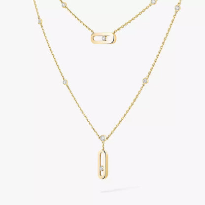 [⭐Shinejoy] Move Uno Diamond Necklace