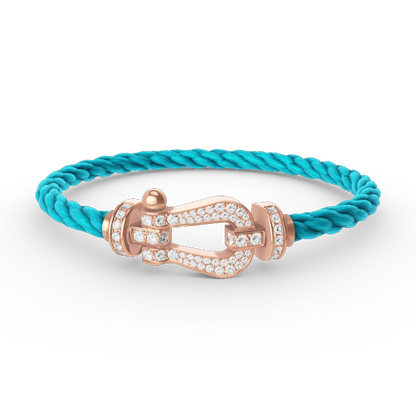 [⭐Shinejoy]FORCE LARGE HORSESHOE FULL DIAMOND BRACELET ROSE GOLD