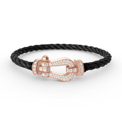 [⭐Shinejoy]FORCE LARGE HORSESHOE FULL DIAMOND BRACELET ROSE GOLD