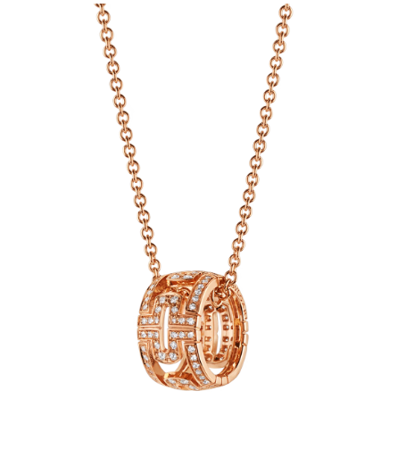 [⭐Shinejoy]PARENTESI NECKLACE PINK GOLD DIAMOND