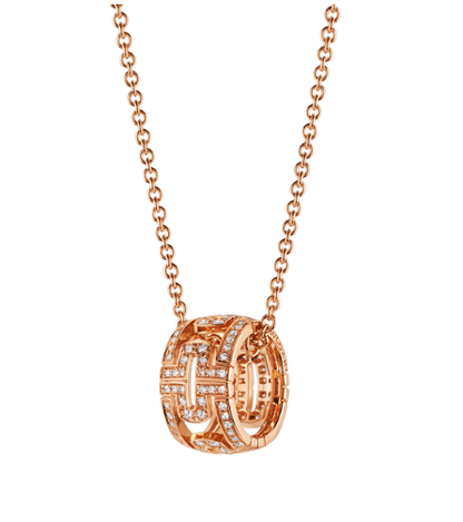 [⭐Shinejoy]PARENTESI NECKLACE PINK GOLD DIAMOND