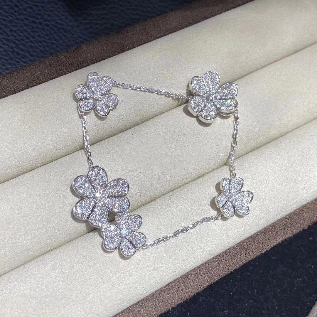 [⭐Shinejoy]FRIVOLE SILVER 5 FLOWERS BRACELET