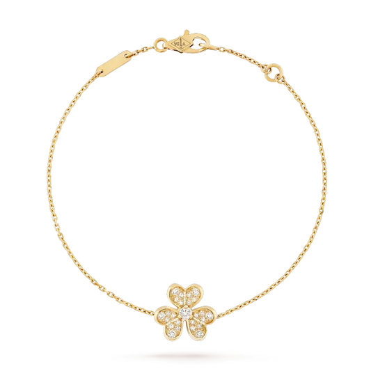 [⭐Shinejoy]FRIVOLE GOLD FLOWER DIAMOND BRACELET