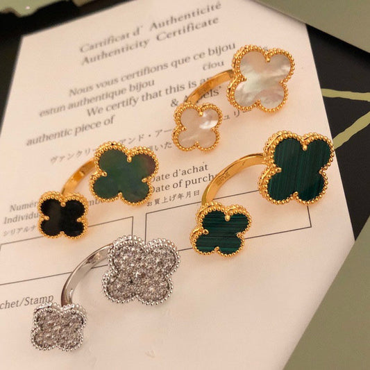 [⭐Shinejoy]CLOVER BETWEEN THE FINGER RING