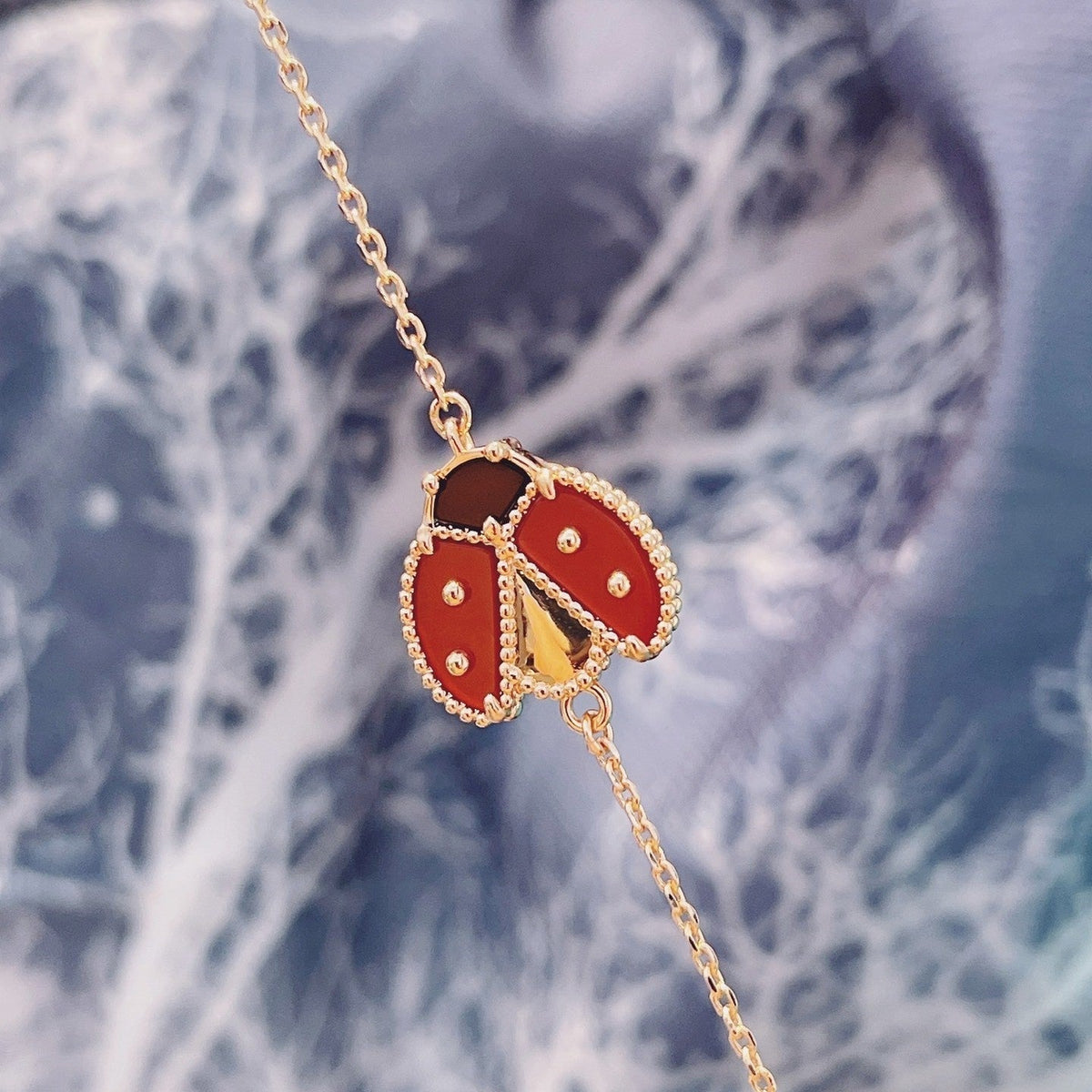 [⭐Shinejoy]LUCKY SPRING 1 MOTIF PINK GOLD BRACELET