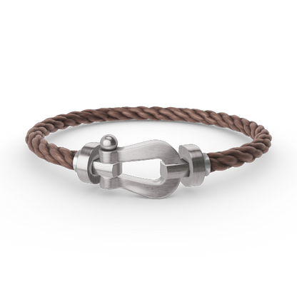 [⭐Shinejoy]FORCE LARGE HORSESHOE NO DIAMOND BRACELET SILVER