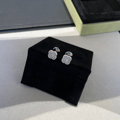 [⭐Shinejoy]CLOVER MINI DIAMOND STUD EARRINGS